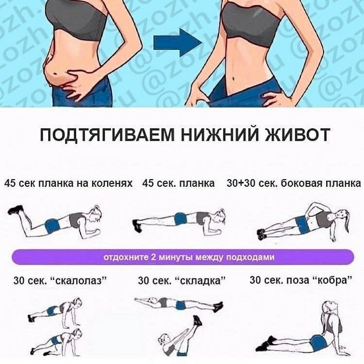 Упражнения для нижнего пресса