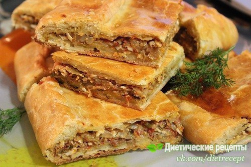 ​Пирог с капустой и грибами: выпечка с пользой для фигуры!
  на 100грамм...