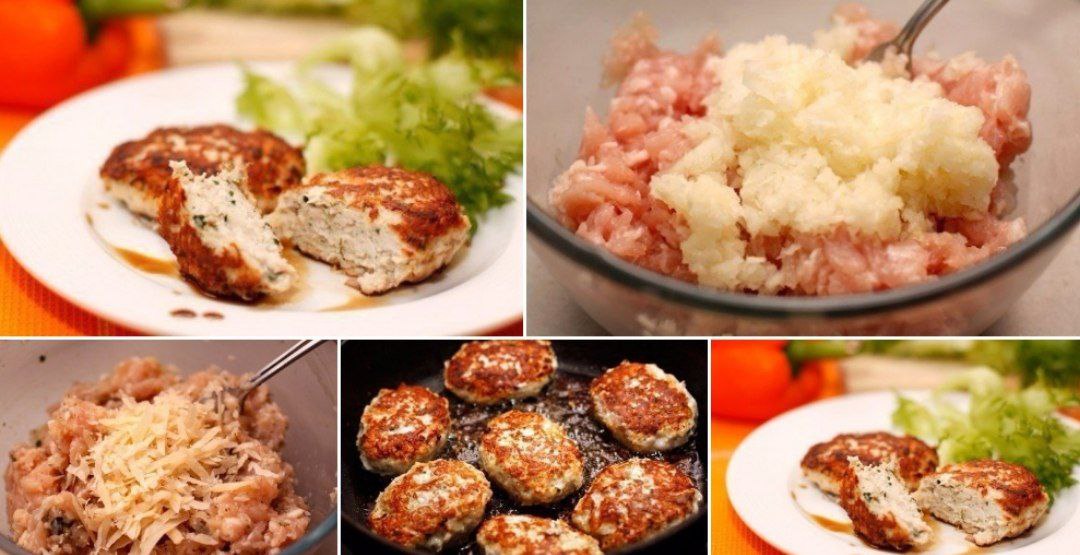 Рецепт сочных и вкусных куриных котлет

Ингредиенты:
- 600 г куриного фарша
- 1...